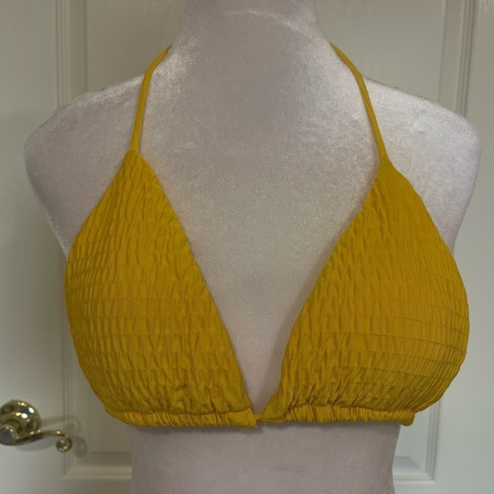 Yellow triangle bathing suit top​​​​​​​
